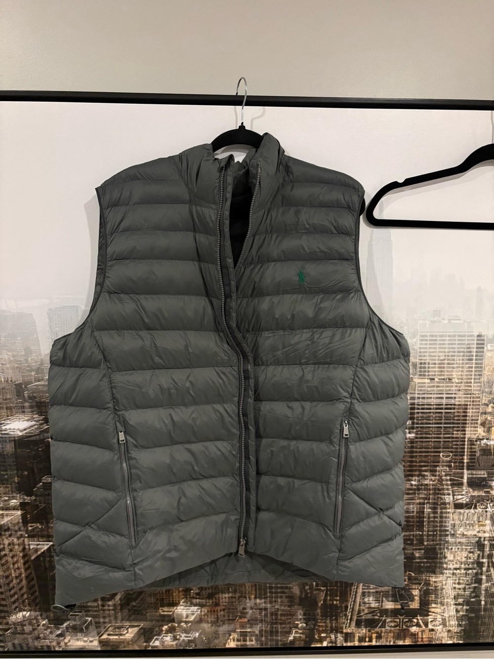 Men's Ralph Lauren Puffer Vest in Slate Green